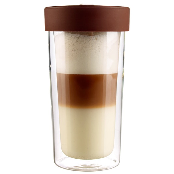 Cucina di Modena Isolierbecher "Coffee-to-go" aus Glas, für bis zu 250 ml