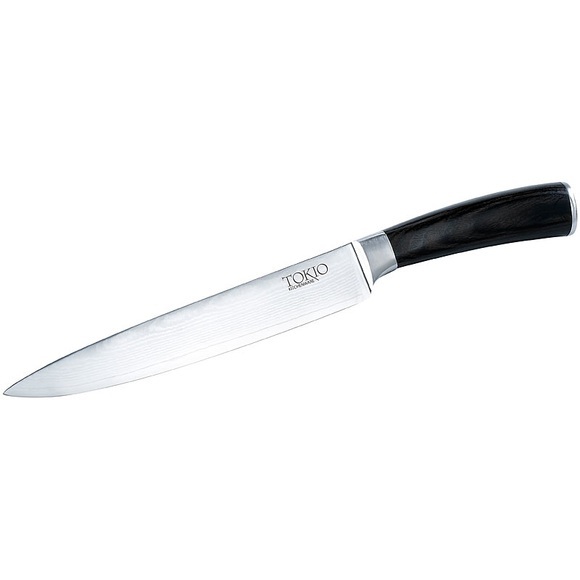TokioKitchenWare Damast-Fleischmesser mit 19,5 cm Klinge