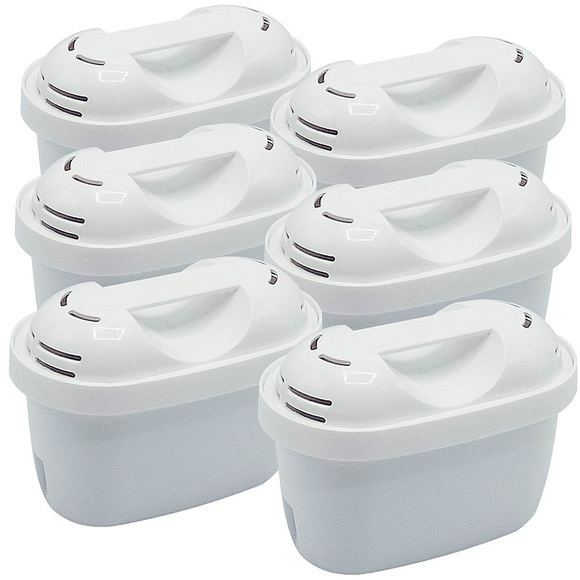 Rosenstein & Söhne 6er-Set Filterkartuschen für Brita Maxtra & kompatible Systeme, oval
