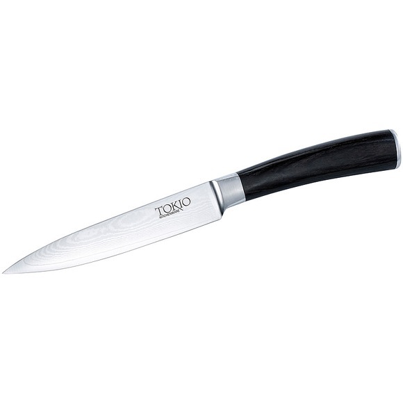 TokioKitchenWare Damast-Kochmesser mit 12,5 cm Klinge