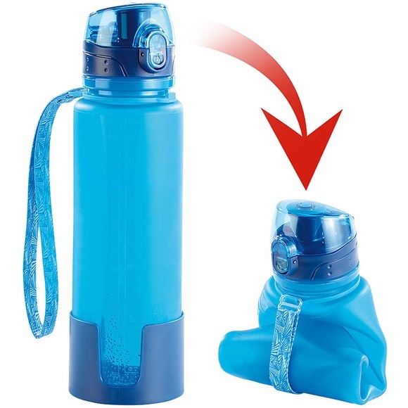 Semptec Urban Survival Technology Faltbare Silikon-Trinkflasche, 650 ml, lebensmittelecht, BPA-frei