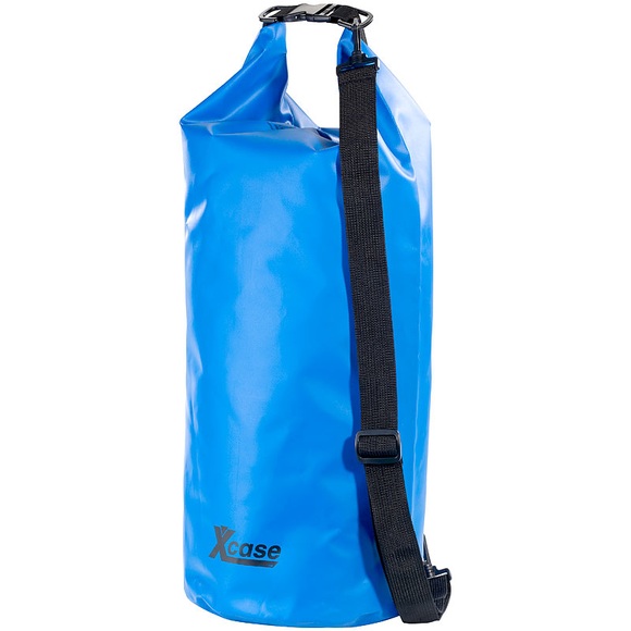 Xcase Wasserdichter Packsack 25 Liter, blau, aus strapazierfähiger Lkw-Plane