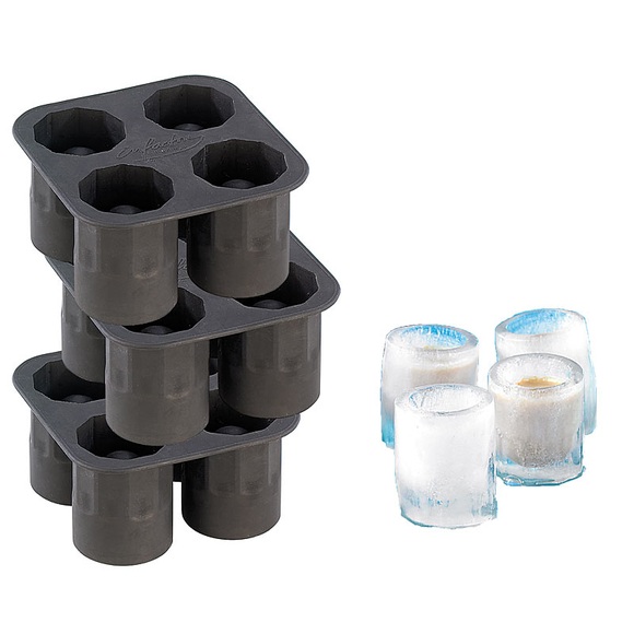 infactory Silikon Eisglasform 3er-Set für 12 grosse EIS-Gläser 4 cl
