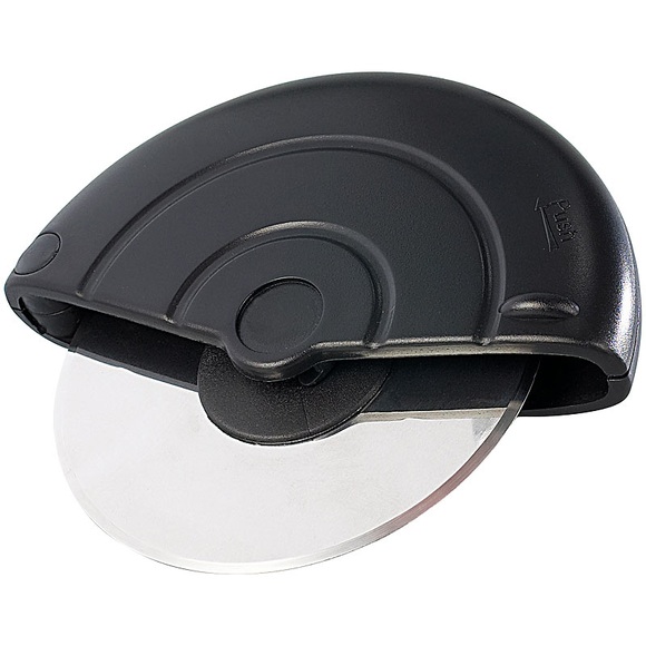Rosenstein & Söhne Jumbo Pizzaschneider mit scharfer 10-cm-Klinge aus Edelstahl