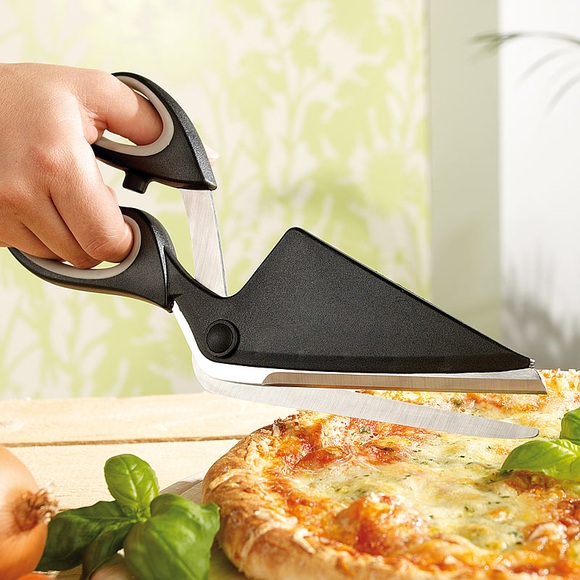 Rosenstein & Söhne Pizza-Schere mit extra scharfen Klingen