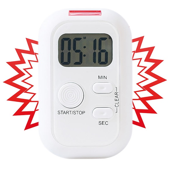 infactory Elektronischer Timer mit Ton-, Licht- und Vibrationsalarm