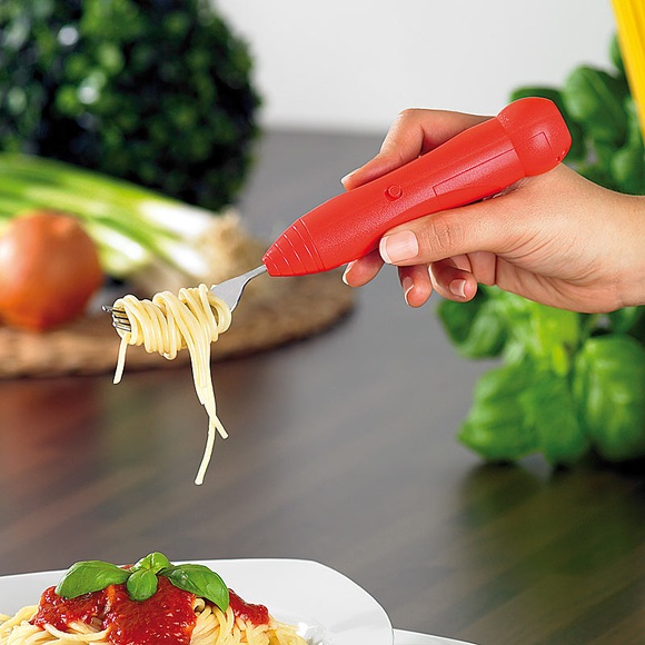 infactory Automatische Spaghettigabel mit genialer Aufroll-Technik