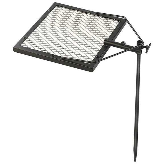 Rosenstein & Söhne Mobiler Grillrost mit Erdspiess, 36 x 36 cm