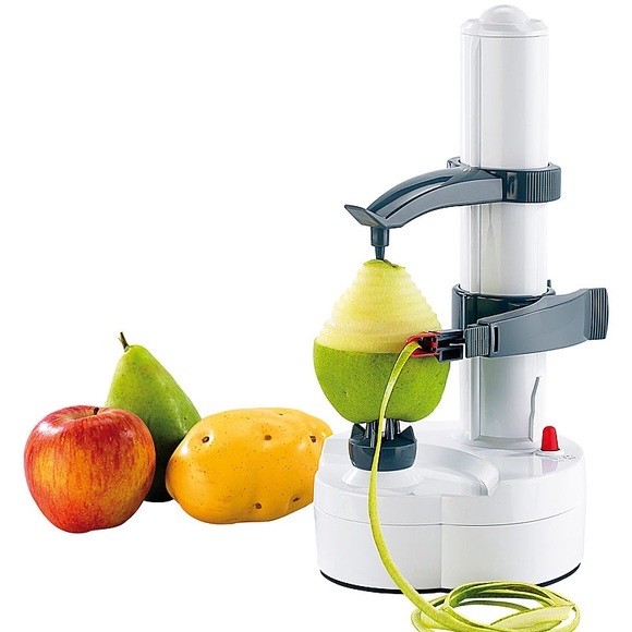 Rosenstein & Söhne Elektrischer Obst- und Gemüseschäler, Edelstahl-Klinge