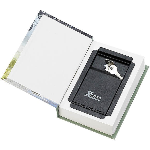 Xcase Buch-Tresor, getarnt als Roman, ECHTES Papier, 18,5 x 13 cm