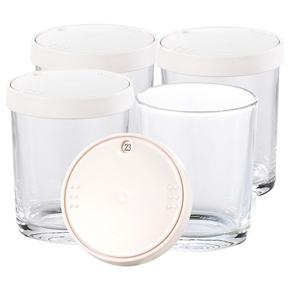 Pearl Ersatz-Gläser für PEARL Joghurt Maker, 4er-Set