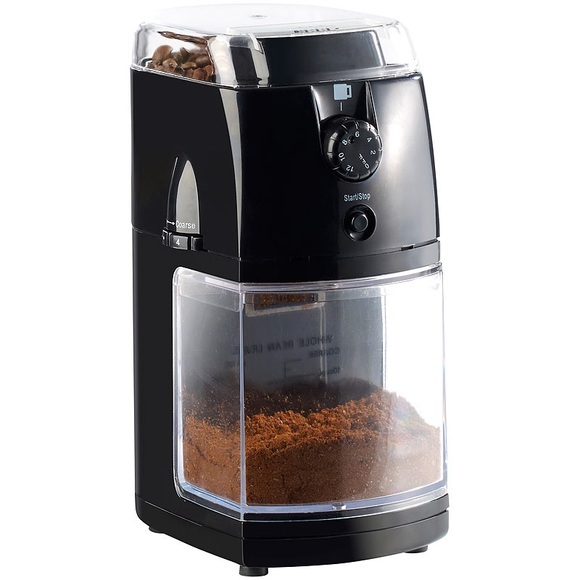 Rosenstein & Söhne Elektrische Kaffeemühle mit hochwertigem Scheibenmahlwerk