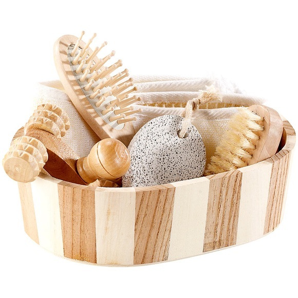 newgen medicals 6-teiliges Badeset aus Naturmaterialien