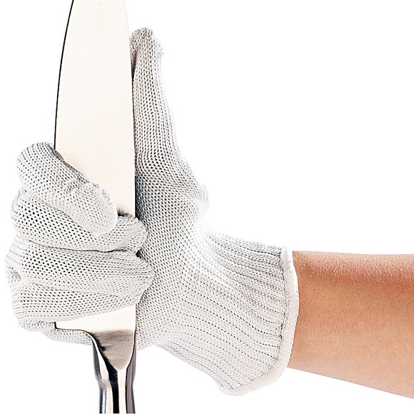 AGT 1 Paar Nylon-Stahl-Handschuhe mit Schnittschutz
