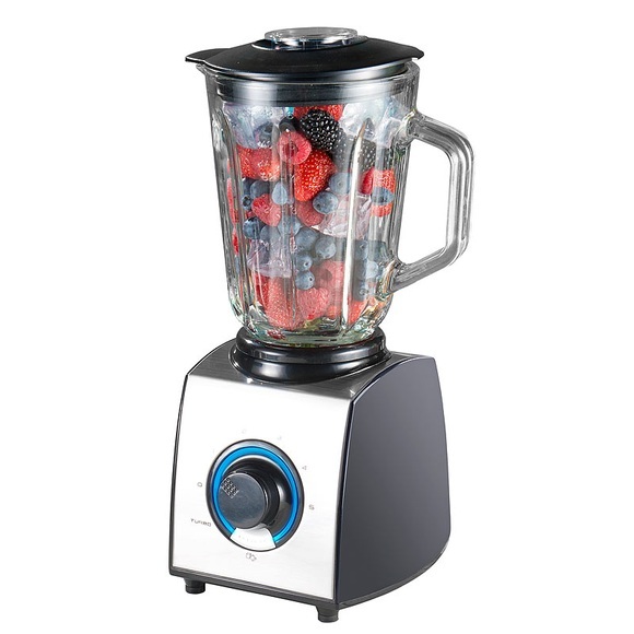 Rosenstein & Söhne Glas-Standmixer, 6 Klingen, 7 Modi, Ice Crush, 600W, 1,5l, Profi-Clean