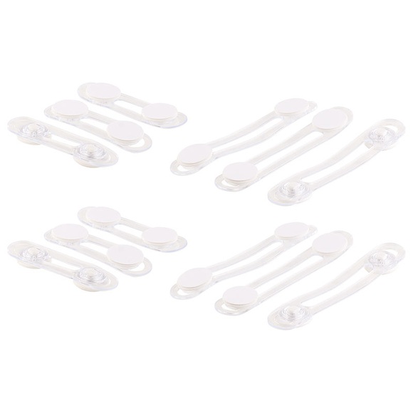 AGT 12er-Set flexible Kinder-Sicherungen f. Türen &Schubladen, transparent