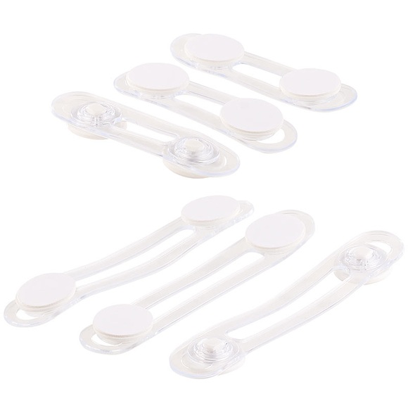 AGT 6er-Set flexible Kinder-Sicherungen f. Türen & Schubladen, transparent