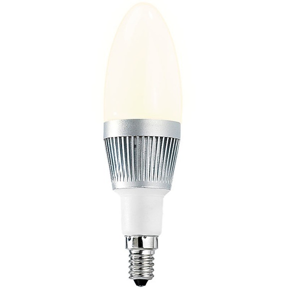 Luminea Energiespar-LED-Lampe mit 3 LEDs je 1 W, E14 Candle, warmweiss, 205 lm