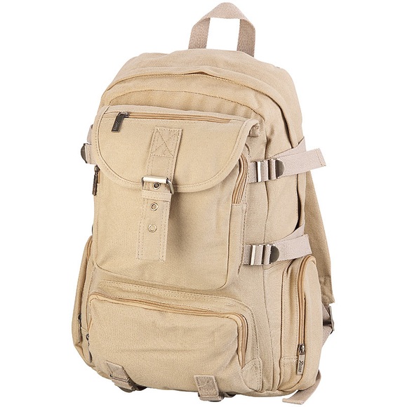 Xcase Geräumiger Canvas-Rucksack mit Notebook-Fach