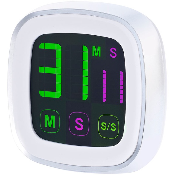 infactory Magnetischer Küchentimer mit farbigem Touchscreen