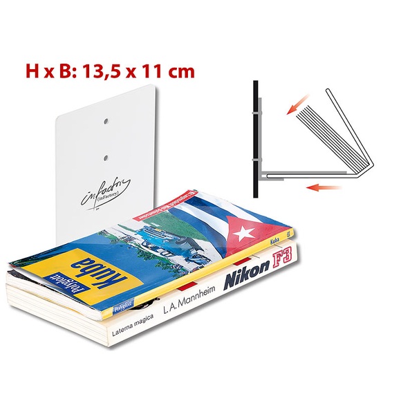 infactory Unsichtbares Bücherregal aus Metall