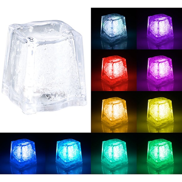 Lunartec Deko-Leucht-Eiswürfel mit RGB-Farbwechsel-LED