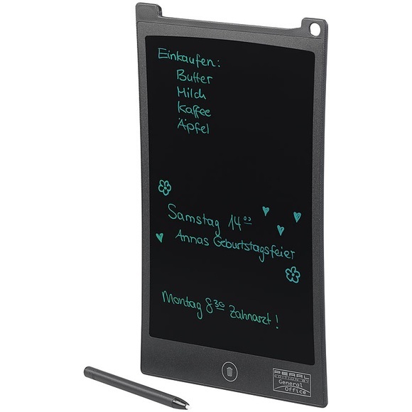 General Office LCD-Schreibtafel, 25,4 cm / 10 Zoll, Stift, Lösch-Sperre, einfarbig
