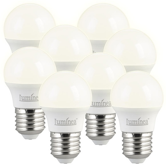 Luminea 8er-Set Retro-LED-Lampen, E27, 3 Watt, G45, 240 Lumen