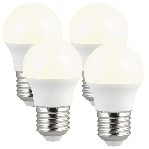 Luminea 4er-Set Retro-LED-Lampen, E27, 3 Watt, G45, 240 Lumen, warmweiss