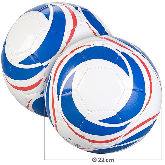 Speeron 2er-Set Trainings-Fussbälle aus Kunstleder, 22 cm Ø, Grösse 5, 440 g