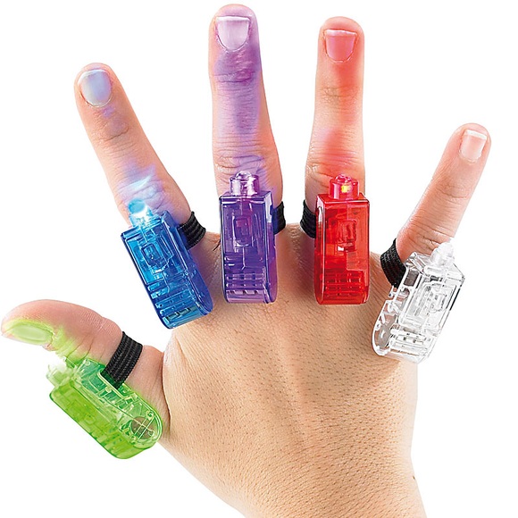 infactory Bunte LED-Fingerlichter im 5er-Set