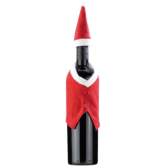 infactory Witziger Flaschenanzug "Weihnachtsmann" im 2er-Set