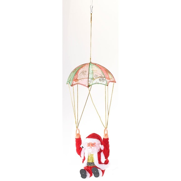 infactory Singender Weihnachtsmann "Santa Sky" mit Fallschirm