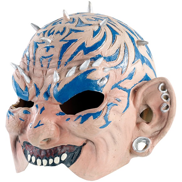 infactory Dämonen-Halbmaske aus Latex