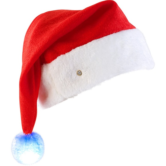 infactory LED-Nikolausmütze mit leuchtendem Bommel, farbwechselnd