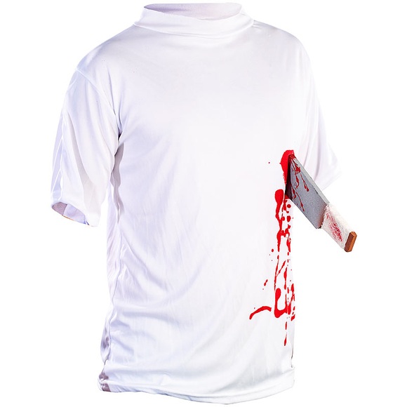 infactory Halloween T-Shirt "Machete in der Brust", Gr. XXL