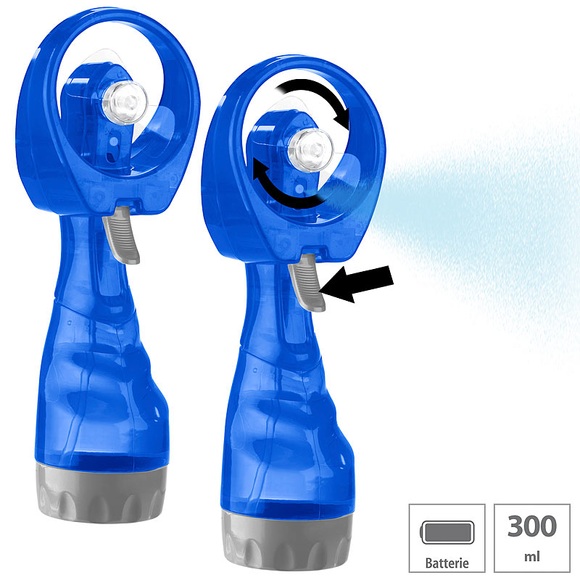Pearl 2er-Set Hand-Ventilatoren mit Wassersprüher, je 300 ml-Wassertank