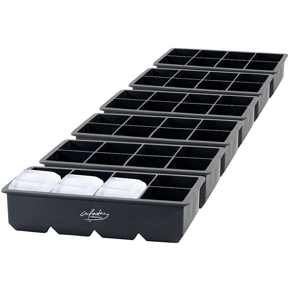 infactory 6er-Set XXXL-Eiswürfelformen für je 8 Eiswürfel, je 5x5x5cm