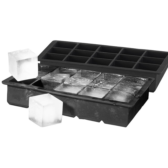 Pearl 2er-Set Silikon-Eiswürfelformen für je 15 kleine Eiswürfel, je 3x3x3cm