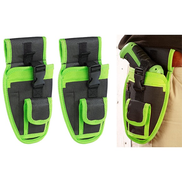 AGT Professional 2er-Set Mini-Akkuschrauber-Holster Gürteltasche AW-240.wt
