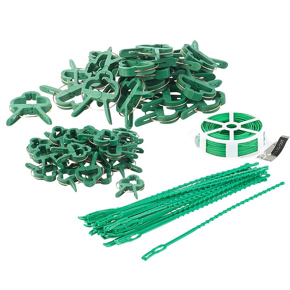 Royal Gardineer 2 Pflanzenbefestigungs-Sets mit Pflanzenclips, XXL-Pack, je 71-teilig