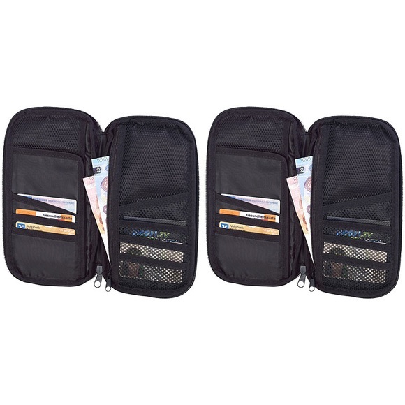Xcase 2er-Set geräumige Reise-Organizer mit je 12 Fächern