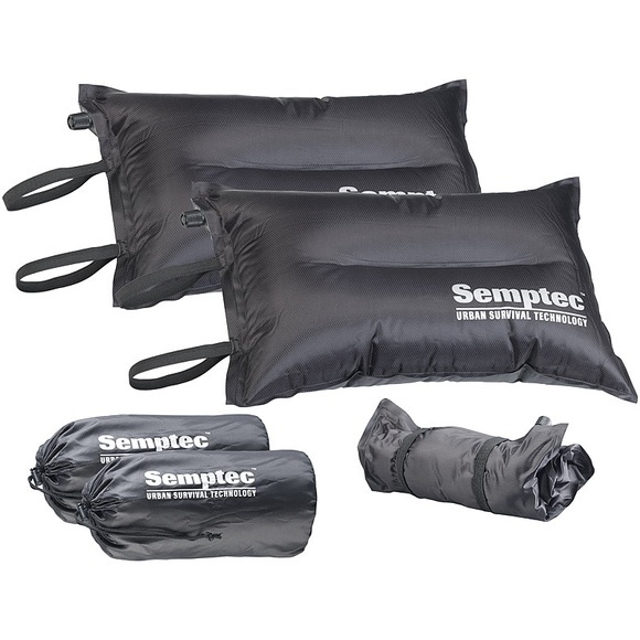 Semptec Urban Survival Technology 2er-Set selbstaufblasende Camping-Kopf- und Sitz-Kissen