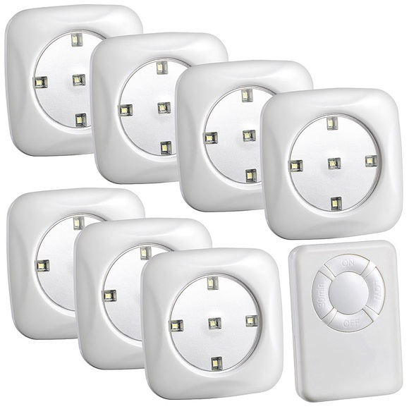 Lunartec LED-Unterbauleuchte FlexiLight mit Fernbedienung, 7er-Set, erweiterbar
