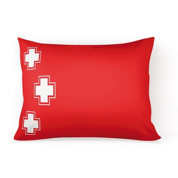 Designer Bettwäsche Kuhli Schwiiz, Kissenbezug 50x70 cm, links