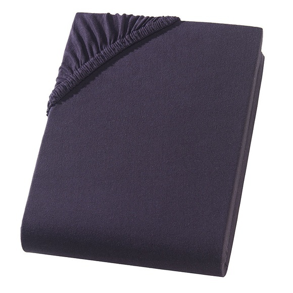 Jersey Fixleintuch für Boxspringbett-Topper, schwarz