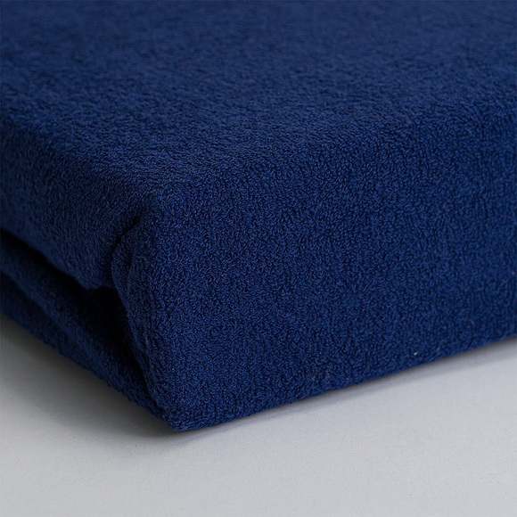 Luxus Frottee Einzelbett Qualität Fixleintuch, navy, 28cm Steg