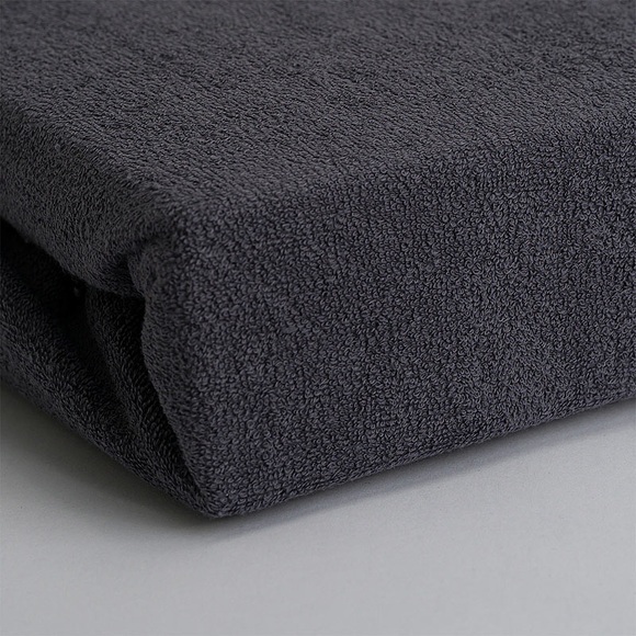 Luxus Frottee Einzelbett Qualität Fixleintuch, anthrazit, 28cm Steg