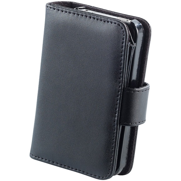 Xcase Schutztasche m. Geldschein- & EC-Kartenfach für iPhone 4/4s, schwarz