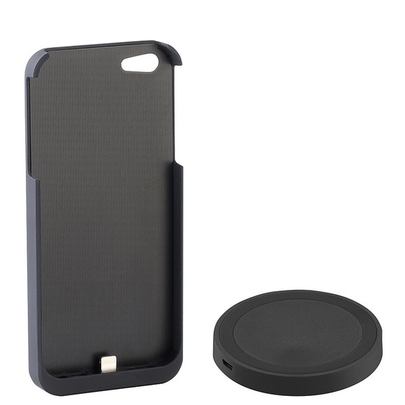 Callstel Induktions-Ladestation & Receiver-Case für iPhone 6/6s, Qi-kompatibel
